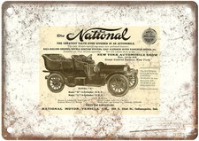 1907 National Vintage Automobile Ad Retro Look Metal Sign AM9048 picture