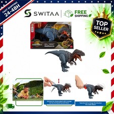 Mattel Jurassic World Rebirth Wild Roar Abelisaurus Dinosaur Toy, 12