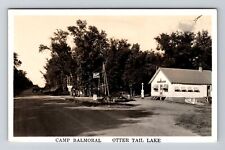 Battle Lake MN-Minnesota RPPC, Camp Balmoral Store, Vintage c1940 Postcard picture