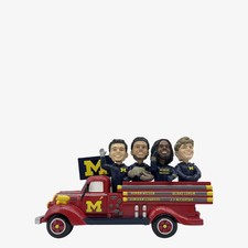 Michigan Wolverines Parade Fire Truck Mini Bobblehead Scene College picture