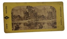 Yosemite Valley Mirror Lake Stereoview circa1870 California National Park Photo picture