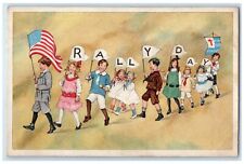 1916 Rally Day Childrens Patriotic Massillon Ohio OH Posted Antique Postcard picture