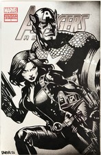 Avengers Assemble 1 - Blank Sketch Variant Cover w/Original Art by Sportelli COA picture