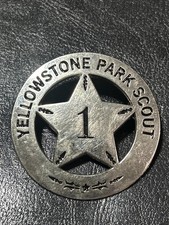 Yellowstone Park Scout Star Badge Pin Pinback 2