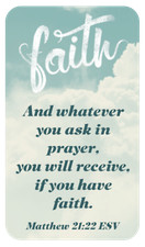 15 Christian Prayer Cards FAITH Bible Scripture Verse Matthew 21:22 ESV picture