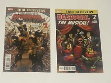 True Believers Deadpool Comic Lot- Deadpool the musical#1 & Meaty Deadpool #1 picture