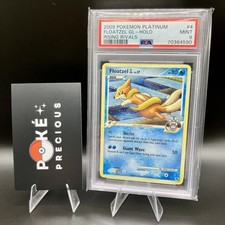 PSA 9 FLOATZEL GL Holo 2009 Platinum Rising Rivals 4/111 Gym Leader Wake MINT picture