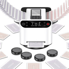 Automatic Card Shuffler and Dealer 2-In-1, 2 Deck 360° Rotating Dealing Machine picture