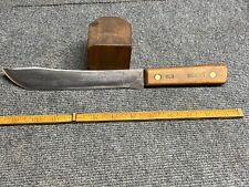Vintage OLD HICKORY 8” Butcher Knife SHAPLEIGH’S  HAMMER FORGE 1843-1934 USA picture