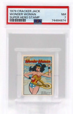 1979 Cracker Jack DC Super Hero Stamp WONDER WOMAN PSA 7 picture