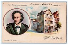 Felix Mendelssohn Bartholdy Postcard Birthplace House c1910's Posted Antique picture