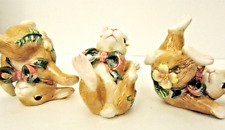 Fitz & Floyd Woodland Spring Tumblers Bunny Rabbit Set Of 3 In Box picture