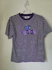 Disney Store Eeyore T Shirt Large Purple White Striped  Embroidered picture