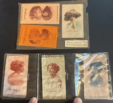 1910’s Old Mill Cigarettes Silk S72 Actresses and Stage Stars Lot of 6 picture