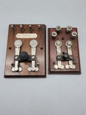 Vintage British Sterling Telephone & Electric Co Telegraph Double Knife Switches picture