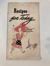 Vintage 1943 Recipes for Today WWII WarTime Rationing CookBook General Foods picture