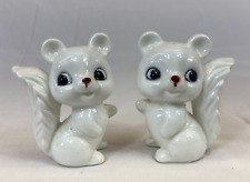White Squirrels Salt and Pepper Shakers Small Cute Animals Cartoon Outdoors picture