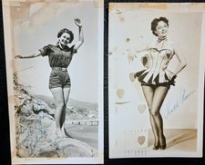 Ruth Roman-3 autographed postcards with handwritten inscription dated 1950 picture