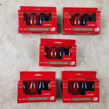 5 Packs of 4 VTG Christmas Transparent Flasher Bulbs Outdoor Cool-Lite C9 1/4-9W picture