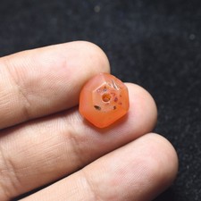 Authentic Ancient Banded Carnelian Stone Dzi Bead in Perfect Condition picture