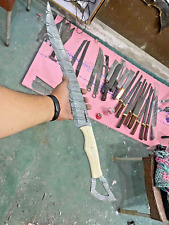 HUNTEX Handmade Damascus Blade, Camel Bone, 70 cm Exotic Zombie Machete Knife picture