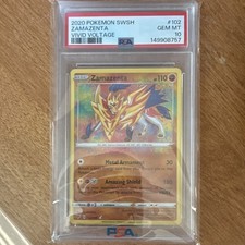 Pokémon 2020 Vivid Voltage Zamazenta #102 PSA 10 Graded Cert 149908757 picture