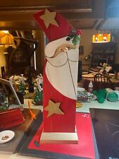 Hand painted Wooden Santa picture