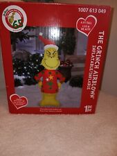 2022 Gemmy 4' Dr Seuss The Grinch Airblown Inflatable  - Used picture