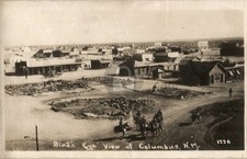 Columbus NM Birds Eye View Soldiers Army Navy Marines Fire RPPC Postcard COPY picture