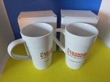 2 - Dunkin' Donuts Classic Mugs Ceramic 16oz Coffee Cups 2013 America Runs on DD picture