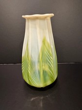 Tiffany Studios LCT Signed Favrile Glass Pulled Feather Shade — Green & Opal, picture