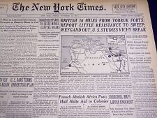 1941 NOV 21 NEW YORK TIMES - BRITISH 10 MILES FROM TOBRUK FORTS - NT 1112 picture