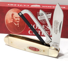 Robeson Gamecock White Bone Shuredge Folding Pocket Knife w/ Saw Hoof Pick NEW picture