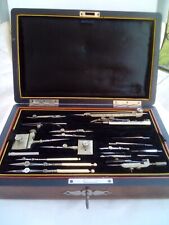 ANTIQUE Drawing Set, 22 items in Wood Box, Germany, 1880th-1890th picture