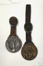 Panama Pacific International Exposition PPIE Lot of 2 Watch Fobs 1915 w/ Strap picture