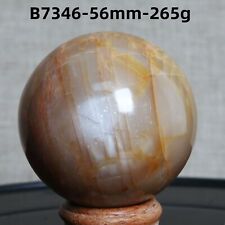 B7346-56mm-265g  Natural orange moonstone quartz crystal ball healing picture