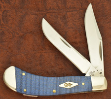 RARE CASE XX USA BLUE CURLY MAPLE SADDLEHORN KNIFE 2014 TONY BOSE NICE (36812) picture