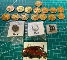 Mack Trucks Employee Bulldog Token Pin Lot 1977-1989 SRE Truck Vintage 20 Pc picture