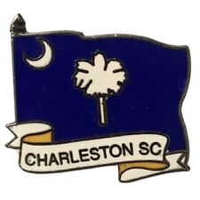 Vintage Charleston South Carolina State Flag Travel Souvenir Pin picture