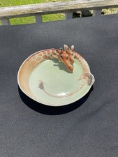 Vintage FRANZ Porcelain Giraffe Mother & Baby Plate FZ00540 W/ Box 2006 picture