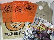 Vintage Halloween Plastic Treat Bag Lot, Consumers Energy, Scruff McGruff picture