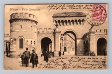 Italy- Bologna Saragossa Gate Souvenir Postal Old Card Vintage c1916 Postcard picture