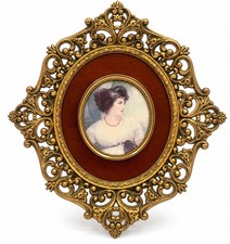 Vintage Cameo Creation Countess of Oxford J Hoppner Ornate Gold Portrait Frame picture