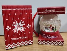NEW 2015 Tim Hortons Snow Globe Orament Collectible Coffee Shop Warm Wishes  picture