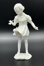 Lorenz Hutschenreuther Germany Porcelain Figurine Girl W/Butterfly Wind Vintage picture