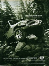 VINTAGE 2003 Jeep Wrangler Rubicon Print Ad 4x4 Off Road Rock Climbing picture