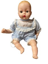 Vintage Alexander 1971 Baby Doll Blue Gingham Outfit Sleep Eyes picture