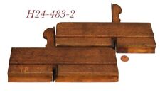 wood wooden SIDE RABBET MOLDING PLANE PAIR MOON carpenter woodworking tools picture