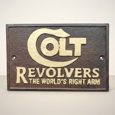 Colt the World's Right Arm 1855 Cast Iron Plaque picture