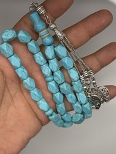 Natural Turquoise Gemstone Tasbih Prayer Beads مسبحة فيروز طبيعي picture